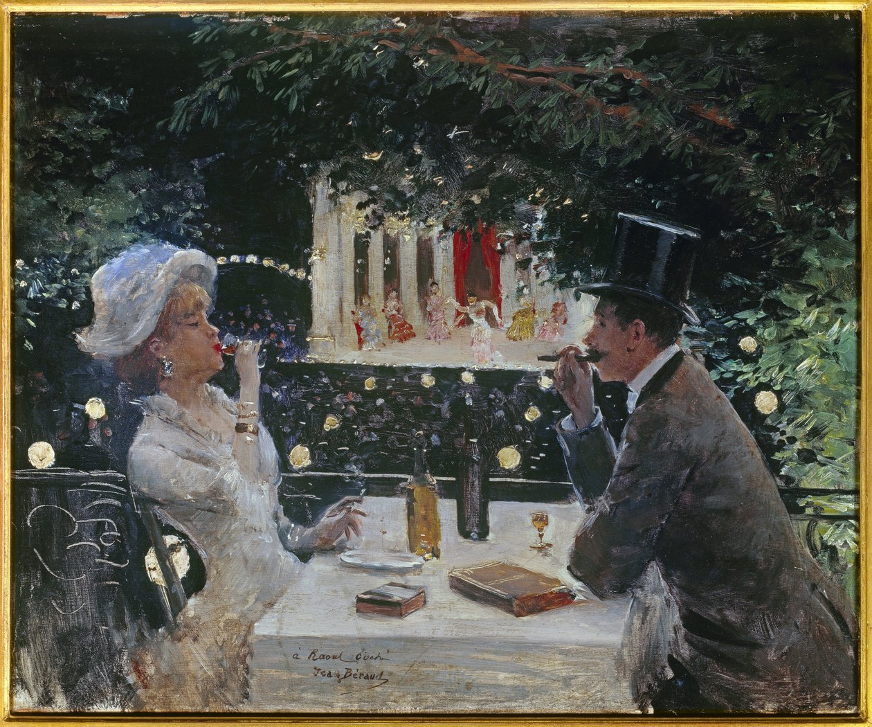 عشاء عند السفراء. رسم جان بيرود (1849-1935) ، القرن العشرين. زيت على خشب. قاتمة: 0.37 × 0.45 م. باريس ، متحف كارنافالي. بواسطة جان بيرود