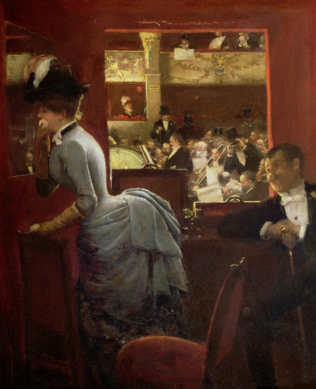 حوض الاستحمام ، في مسرح فاريتي The Theatre Box at the Variety ، 1883. بواسطة جان بيرود