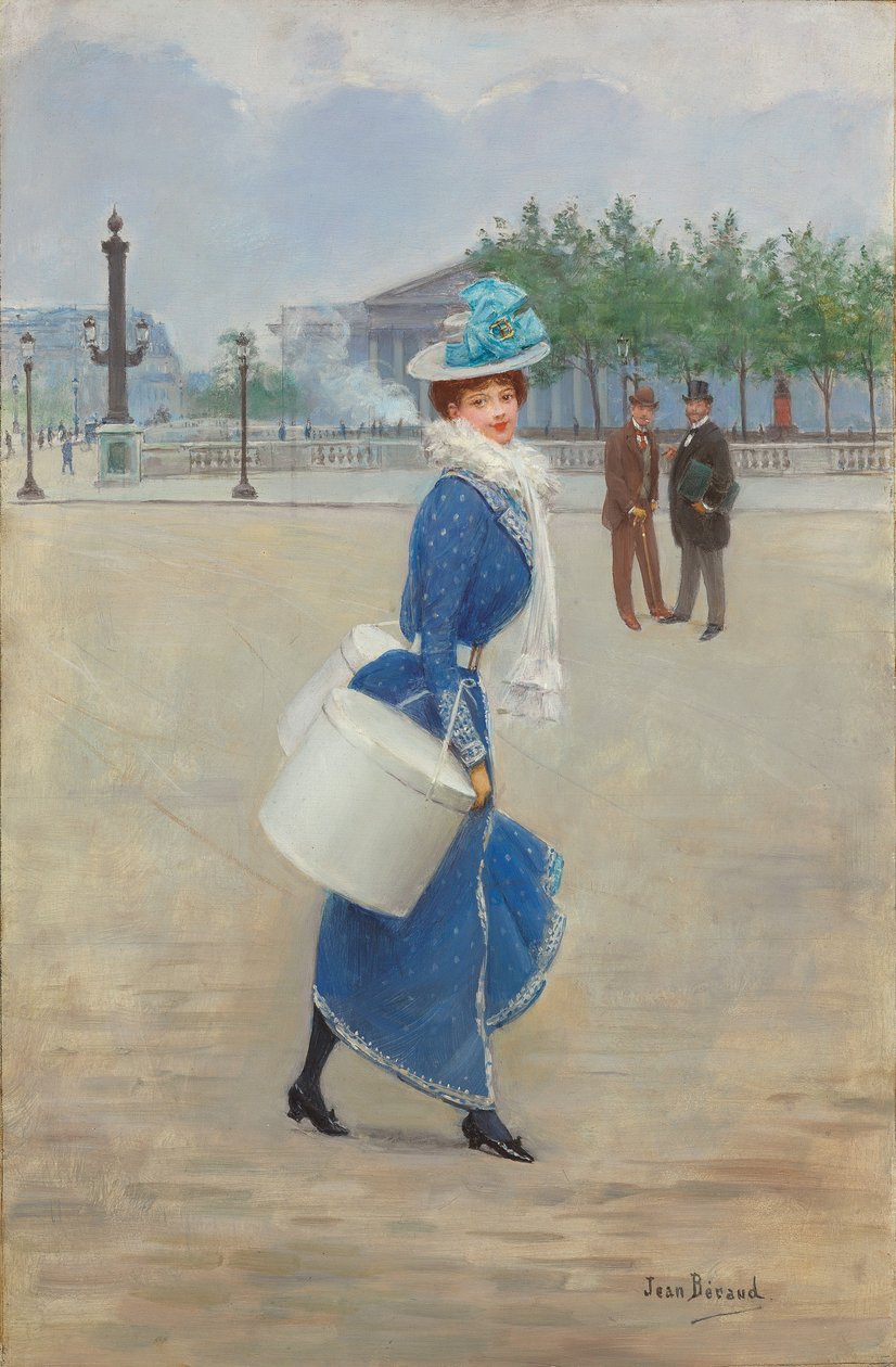 On the Place de la Concorde (زيت على لوح) بواسطة جان بيرود