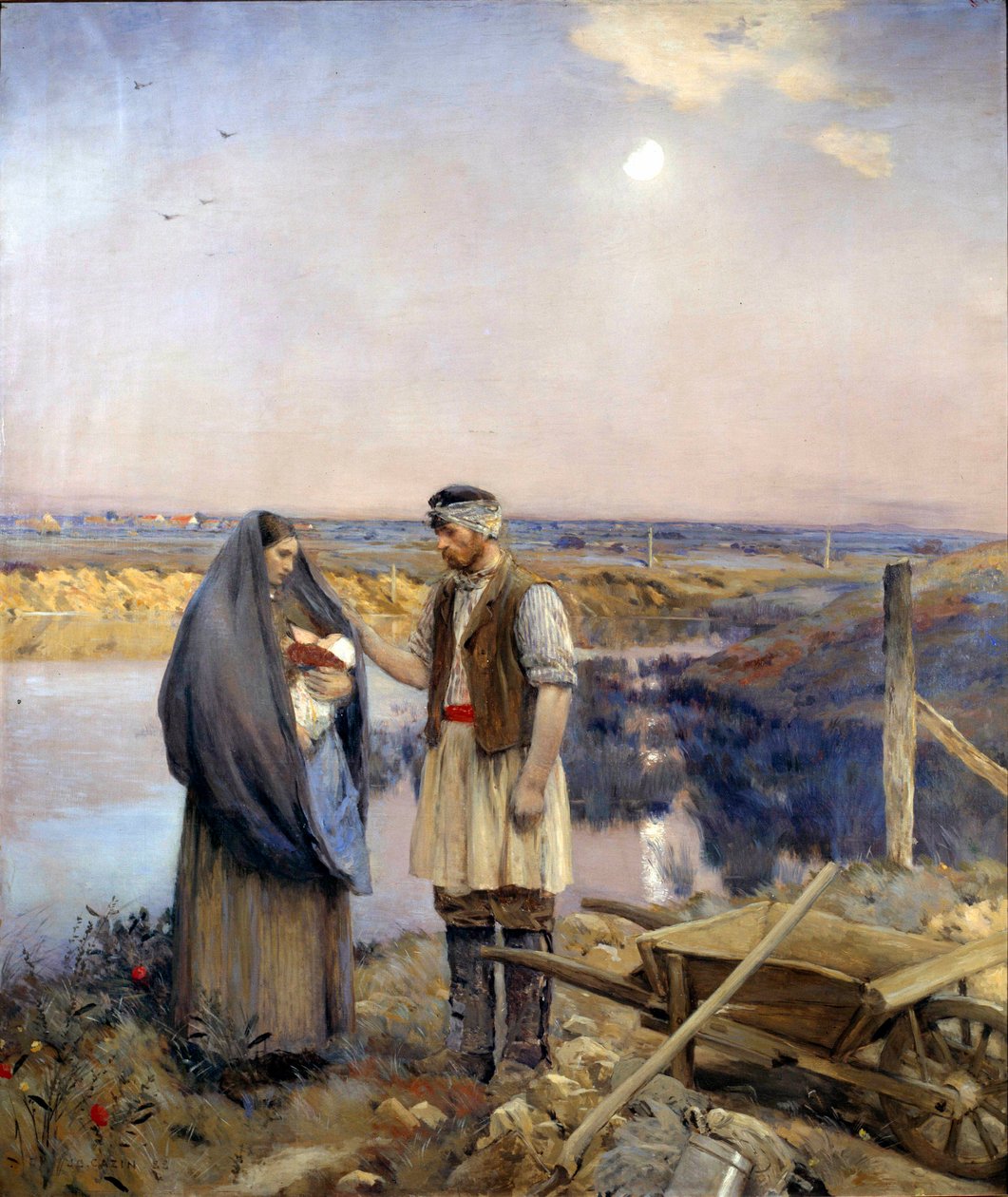صنع اليوم عائلة من الفلاحين. رسم جان تشارلز كازين (1841-1901) صن. 1،99x1،66 م 1888 باريس ، متحف أورسيه بواسطة جان تشارلز كازين