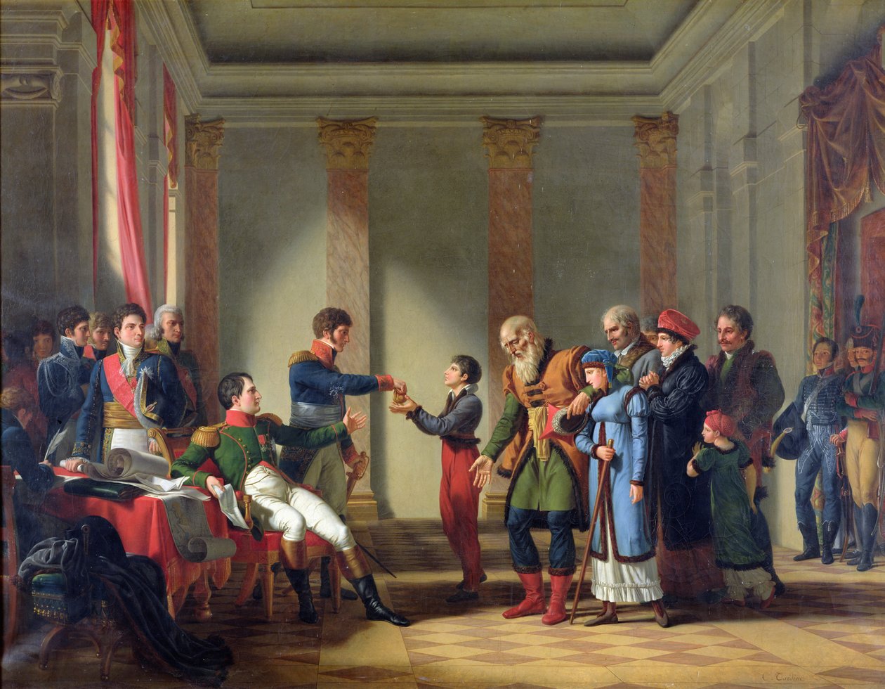 نابليون بونابرت (1769-1821) معاش مائة نابليون إلى القطب ، نيريكي ، عمره 117 عامًا ، يناير 1807 ، 1812 بواسطة جان تشارلز تارديو
