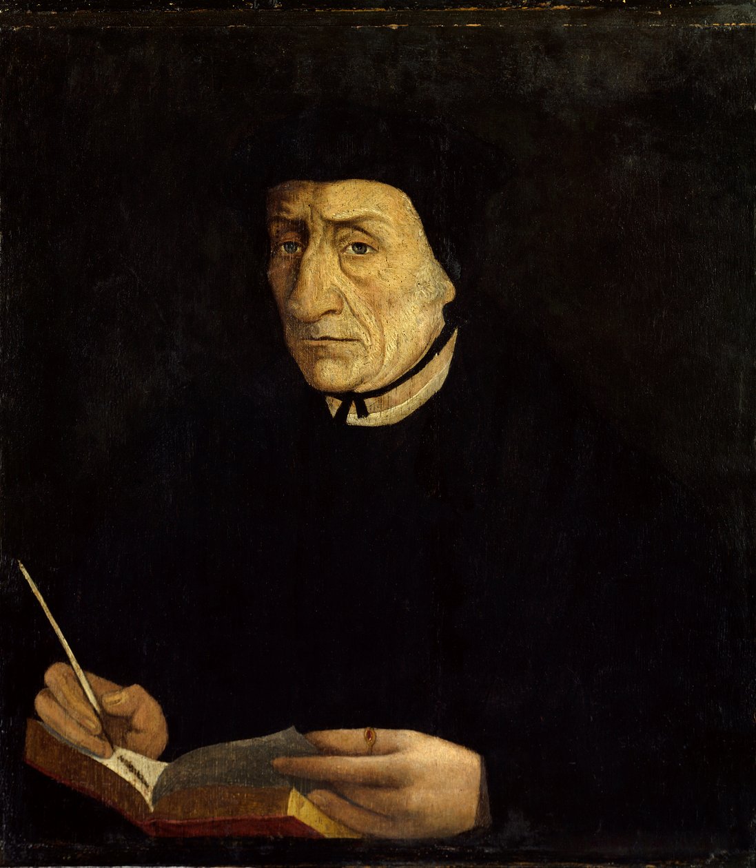 صورة ويليام بود (بود) (بودوس) (1467-1540) ، عالم إنساني فرنسي. رسم جان كلويه (1485 - 1541) إي سي. الاب. (HS / B 0.34 × 0.31). فرساي. متحف دو شاتو. بواسطة جان كلويت