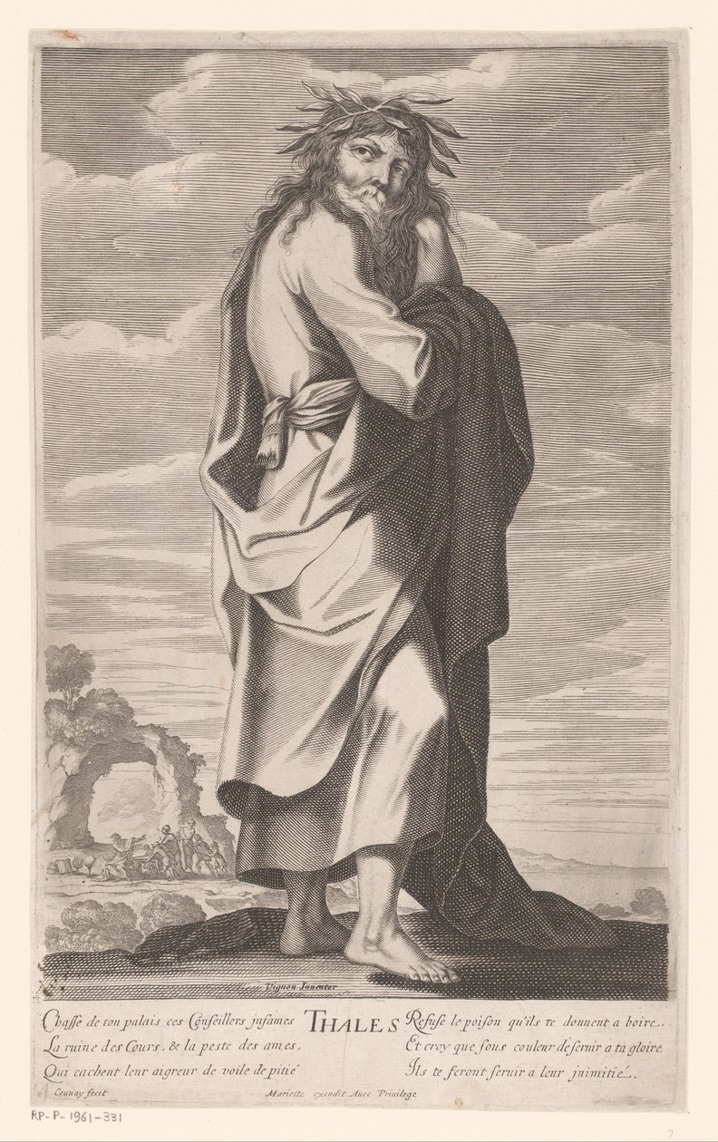 طاليس ميليتس طاليس (العنوان على الكائن) ليه سبت سيجس دي لا جريس (عنوان المسلسل) الحكماء السبعة في اليونان (عنوان المسلسل) بواسطة جين كوفي