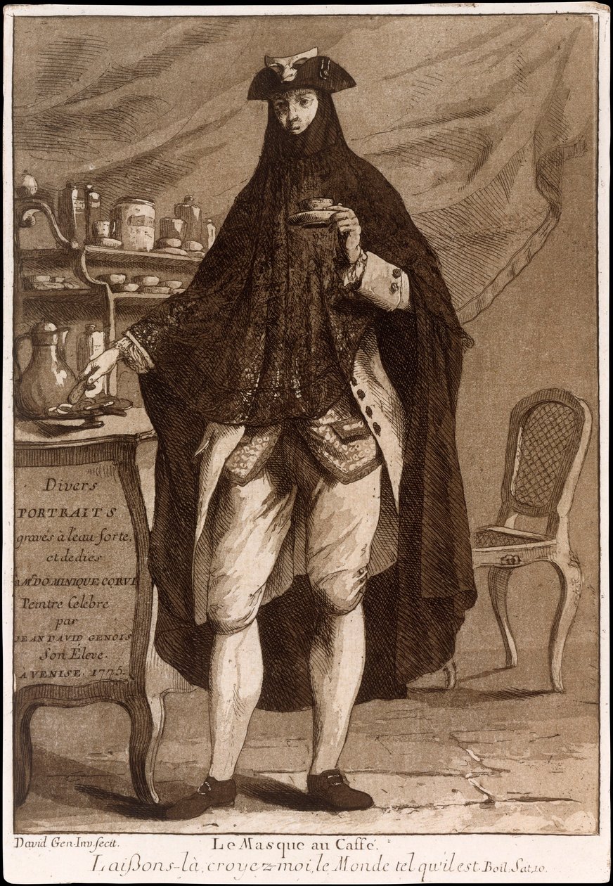 صفحة العنوان من Divers Portraits ، حانة. 1775 النقش. بواسطة جان ديفيد جينوا