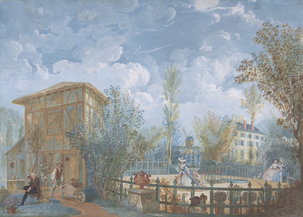 شخصيات في حديقة ، 1784. بواسطة Jean Démosthène Dugourc