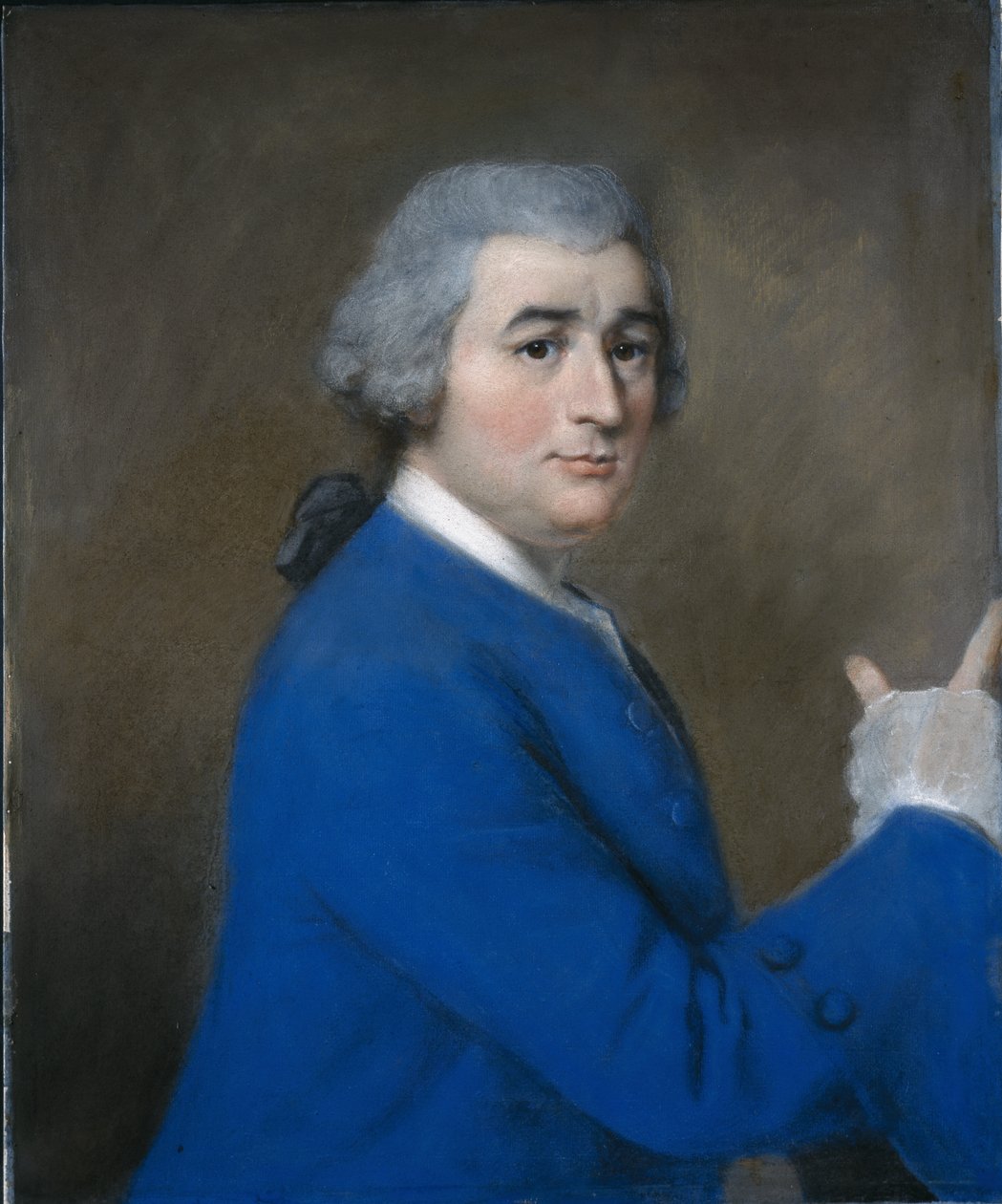 David Garrick, in high overcoat (pastel on paper) بواسطة جان اتيان ليوتارد