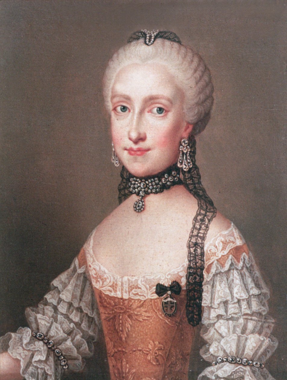 إنفانتا ماريا لودوفيكا ابنة تشارلز الثالث ملك إسبانيا وزوجة ليوبولد الثاني (1747-1792) الإمبراطور الروماني المقدس ودوق توسكانا بواسطة جان اتيان ليوتارد