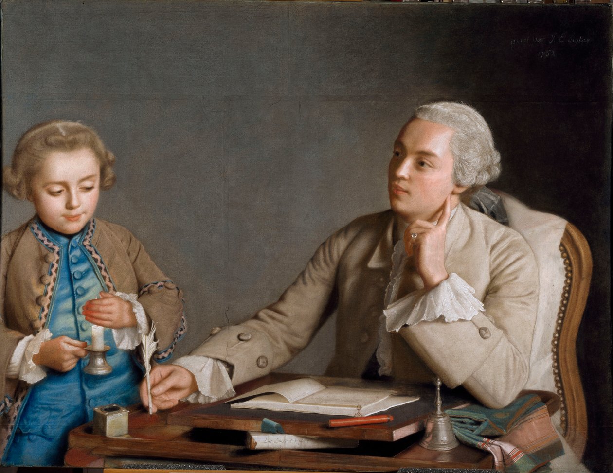 Lécriture الكتابة ، 1752. بواسطة جان اتيان ليوتارد