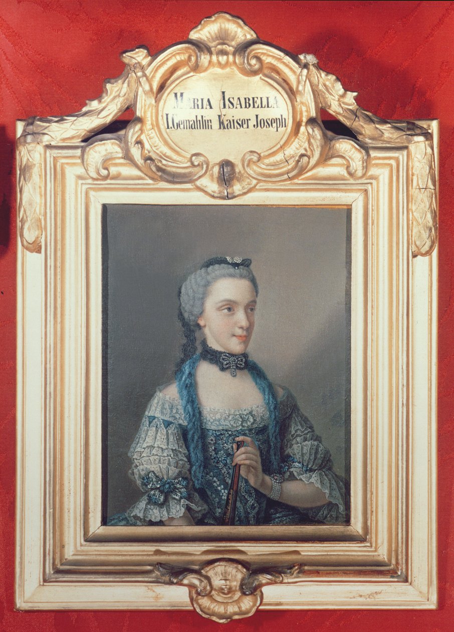 ماريا إيزابيلا من بارما ، الزوجة الأولى لجوزيف الثاني الإمبراطور الروماني المقدس (1741-90) 1762 بواسطة جان اتيان ليوتارد