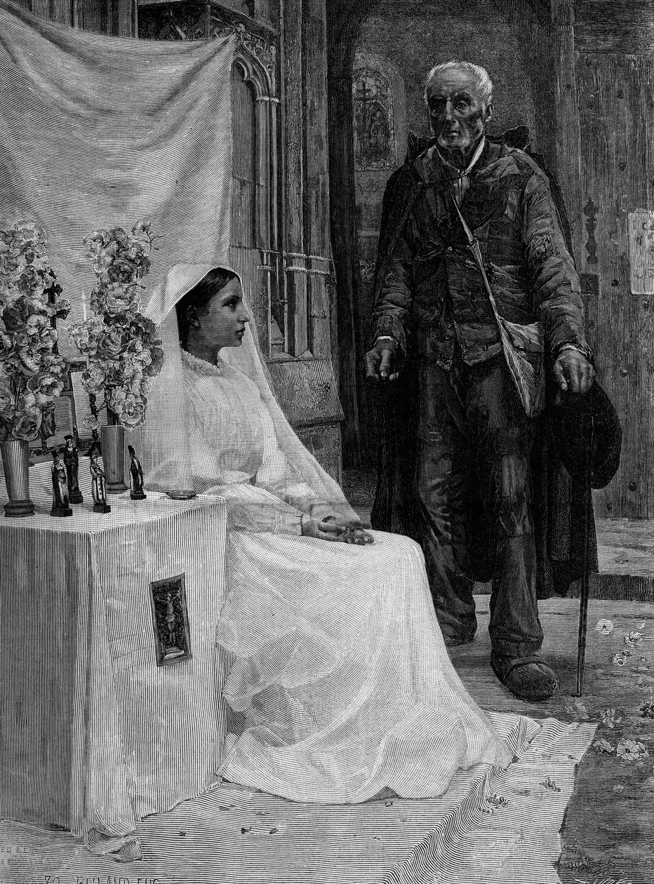 تقدم لله. نقش بعد اللوحة لجين يوجين بولاند (1852-1926). القرن ال 19. في "" The Illustrous World "رقم 1240 بتاريخ 1 يناير بواسطة جان يوجين بولاند