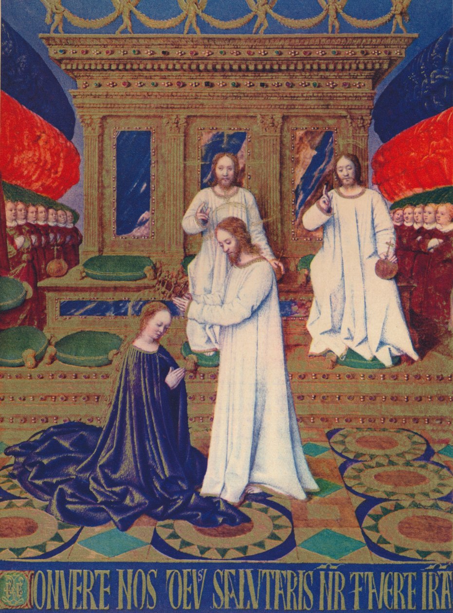 تتويج العذارى ، c1455 ، 1939 بواسطة جان فوكيه