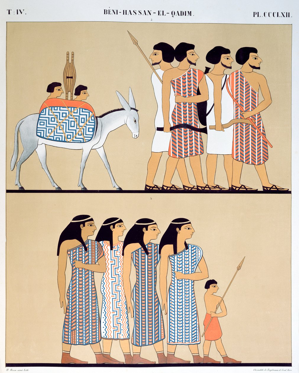 لوحة جدارية لقبر نيفوث في بني حسن القديم (بني حسن) ، 1835-1845 بواسطة جان فرانسوا شامبليون