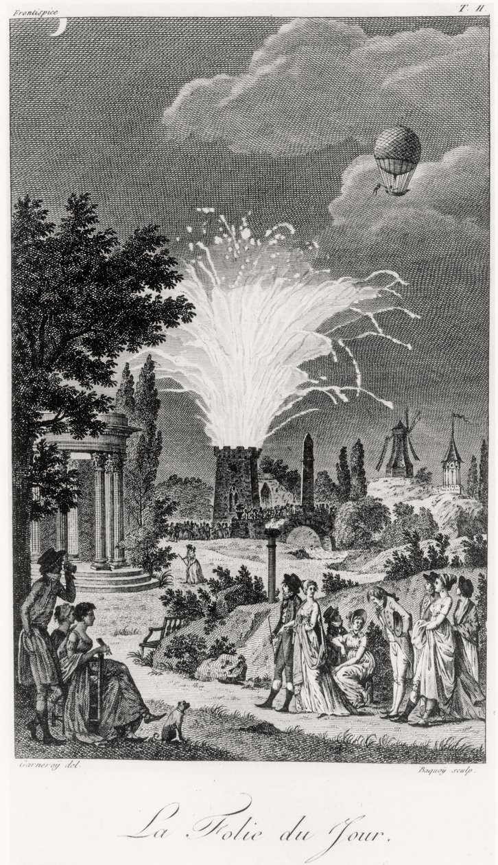 عرض للألعاب النارية في Jardin de Tivoli ، حوالي عام 1826 بواسطة جان فرانسوا جارناري