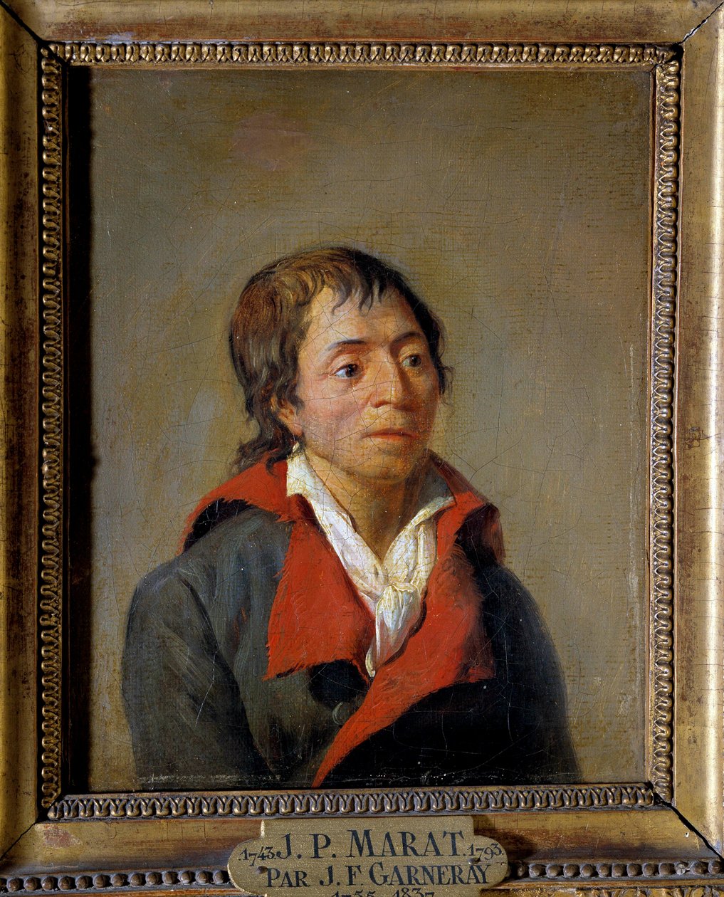 صورة جان بول مارات (1743-1793) ، طبيب ، مؤسس L'Ami du Peuple "، مندوب باريس في المؤتمر" لوحة رسمها جان فرانسوا جارنيراي (1755-1837) من القرن الثامن عشر. بواسطة جان فرانسوا جارناري