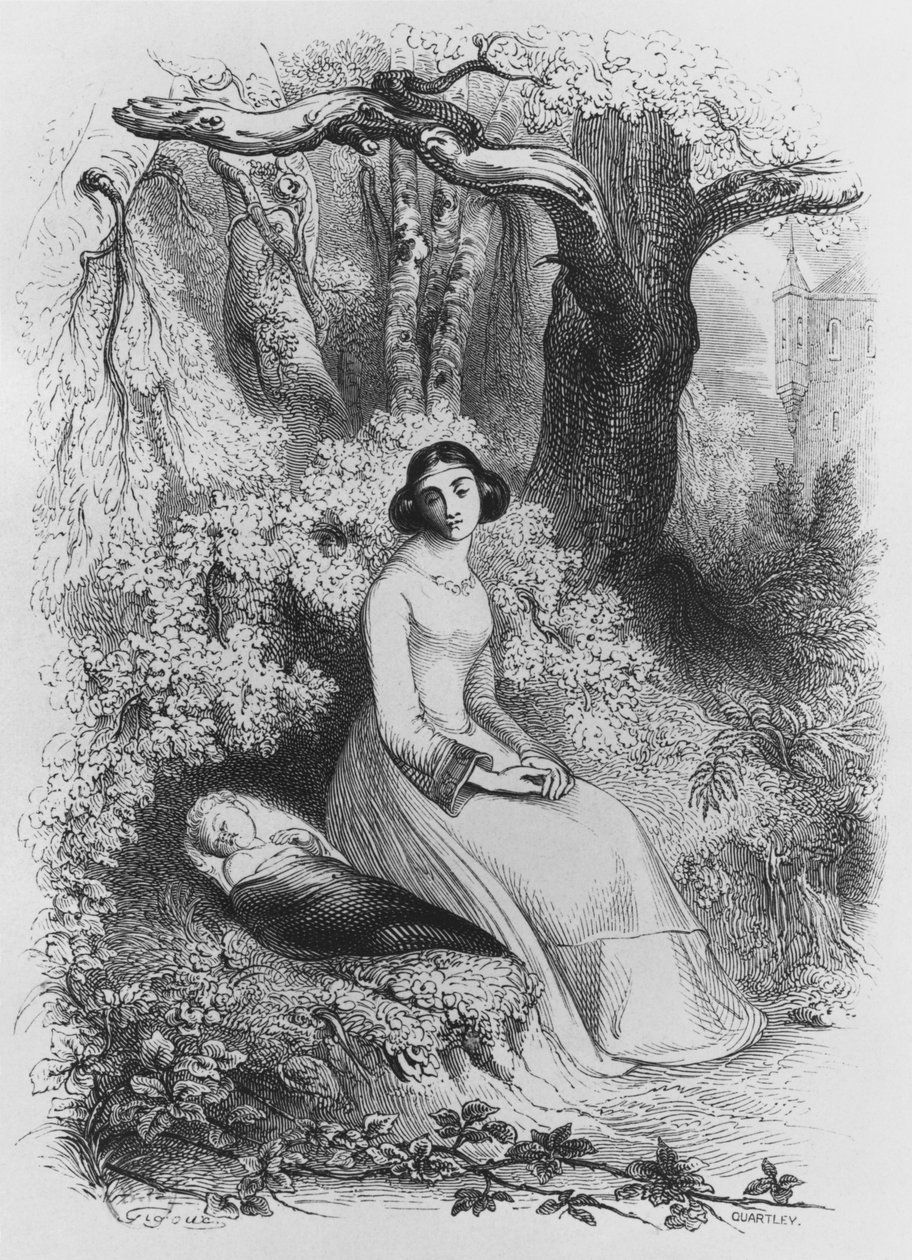Heloise و Astrolabius ، توضيح من "Lettres d&39;Heloise et d&39;Abelard" ، 1839 بواسطة جان فرانسوا جيجو