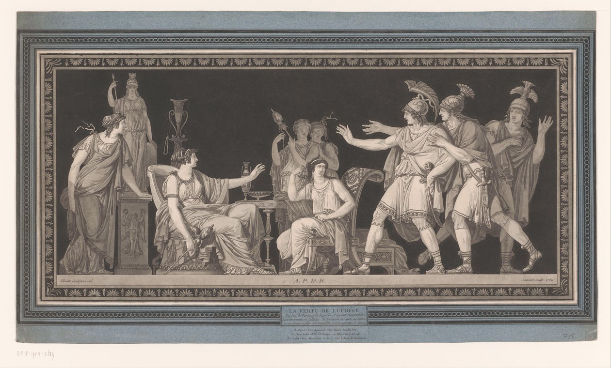 Tarquinius وزوجته الغزل Lucretia La Vertu de Lucréce (العنوان على الكائن) بواسطة جان فرانسوا جانينيت