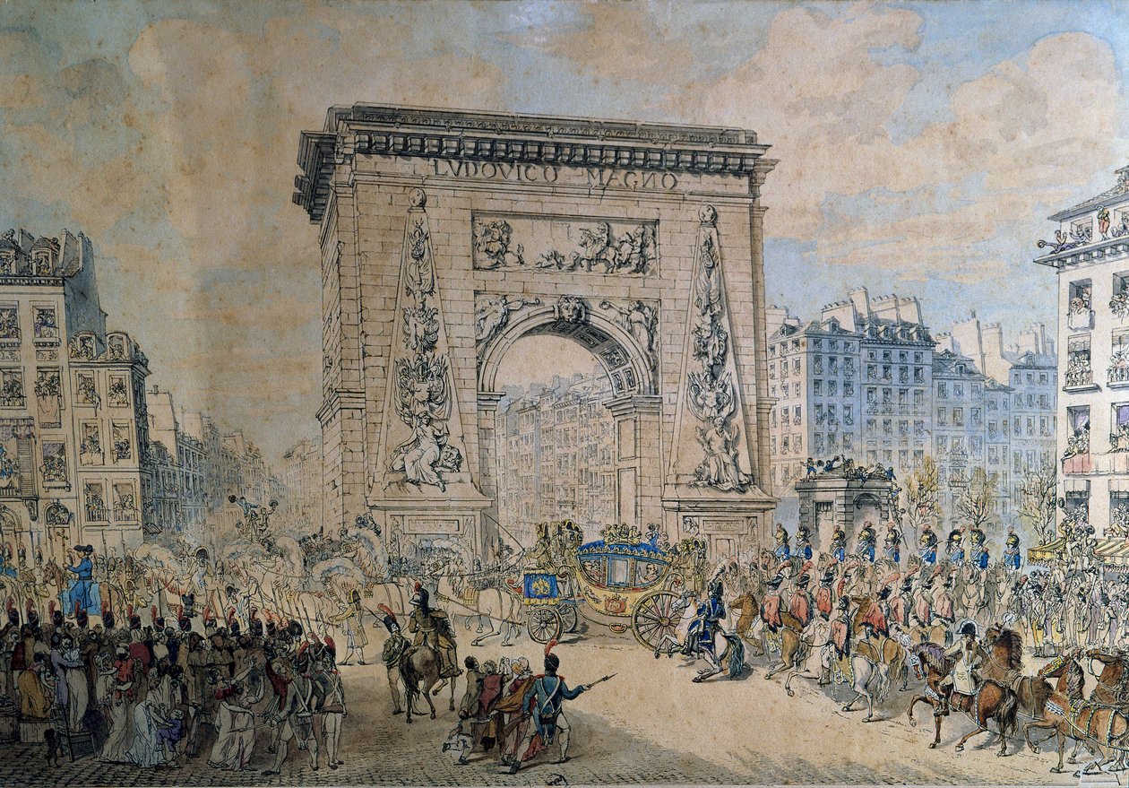 Entrée of Pius VII (Luigi Barnaba Chiaramonti Pope تحت اسم Pius VII أو Pio VII بواسطة جان فرانسوا ليلو