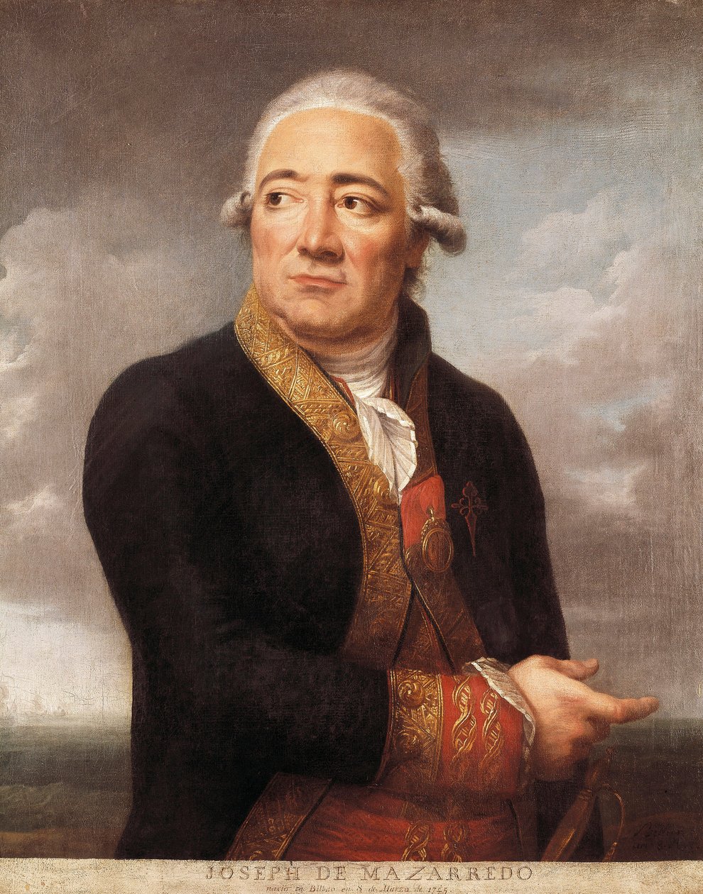 صورة للأدميرال الإسباني خوسيه دي مازاريدو سالازار (1745-1812) ، رسم جان فرانسوا ماري بيلييه (1745-1836) ، مدريد 1783. المتحف البحري بواسطة جان فرانسوا ماري بيلير