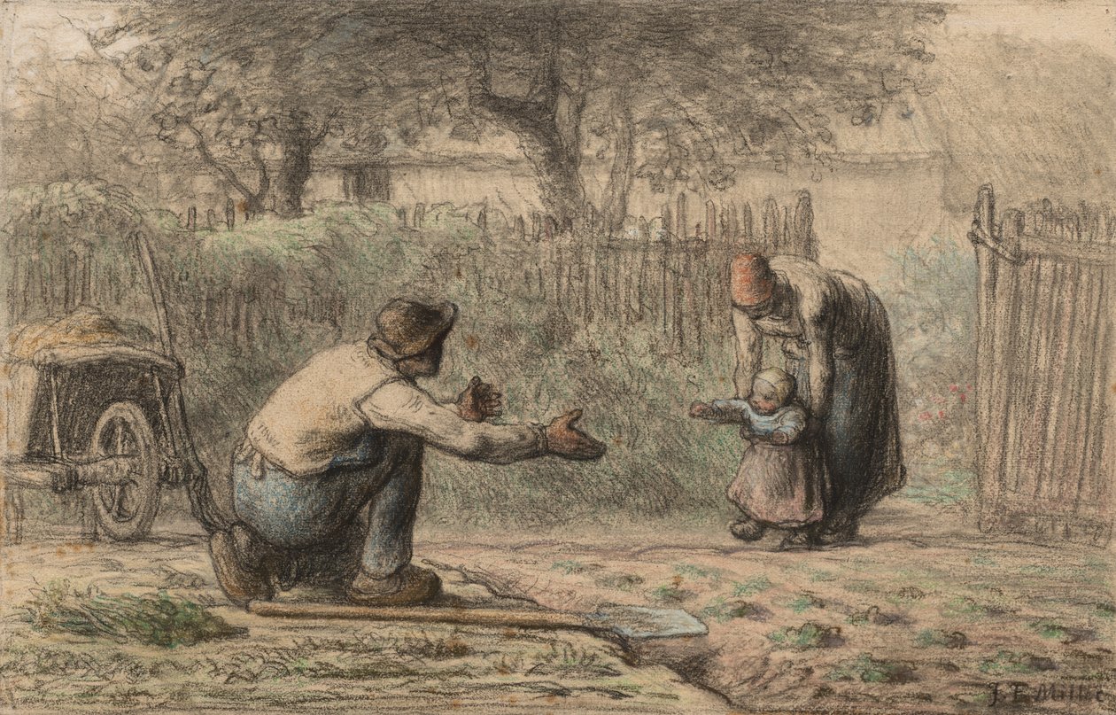 الخطوات الأولى ، ج. 1858-1866. بواسطة جان فرانسوا ميلت