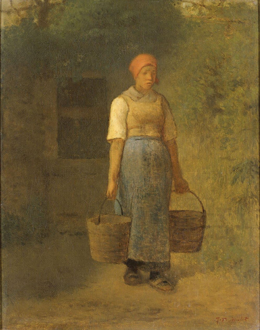 فتاة تحمل الماء ، 1855-60 بواسطة جان فرانسوا ميلت