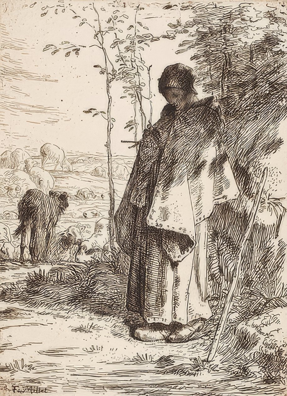 La Grande Bergère (Die Schäferin). 1862 بواسطة جان فرانسوا ميلت