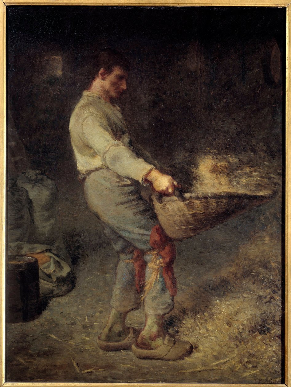 Le vanneur Painting by Jean Francois Millet (1814-1875) 1868 Sun. 0,79x0,58 m Paris, musee d