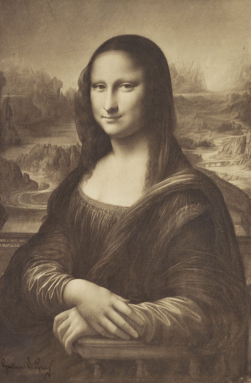 رسم الدخن للموناليزا ، 1854-55 (طبعة فضية زخرفية) بواسطة جان فرانسوا ميلت