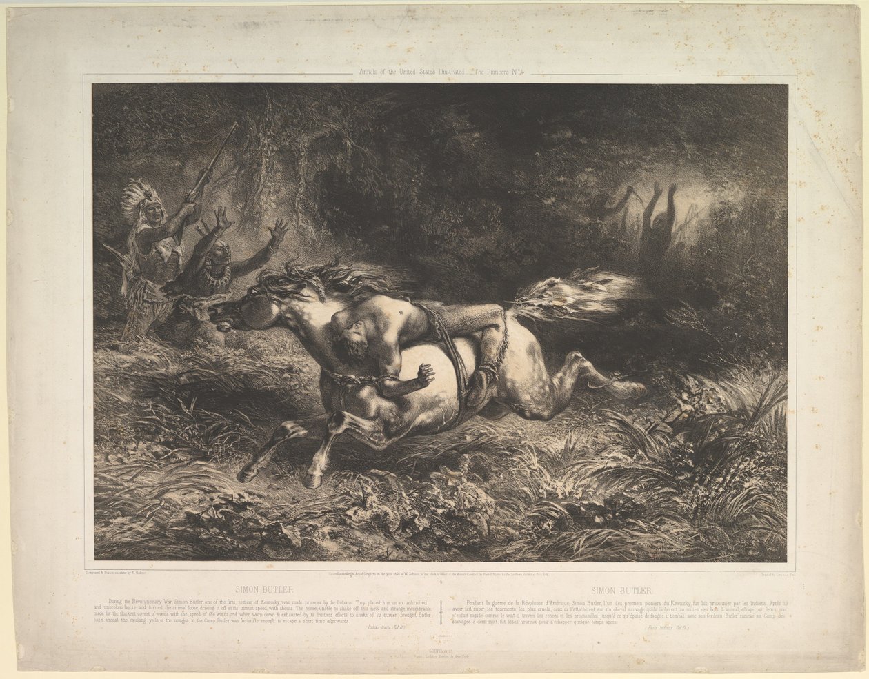 Simon Butler Indian Trails ، المجلد. الثاني ، 1852. بواسطة جان فرانسوا ميلت