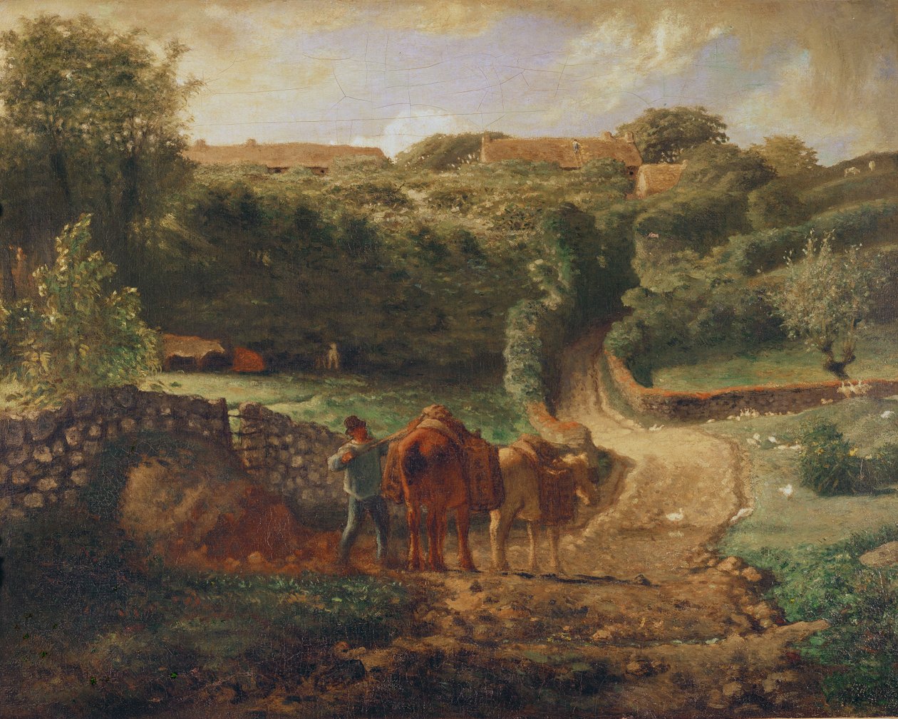 The Cousin Hamlet at Greville ، c.1865-73 بواسطة جان فرانسوا ميلت