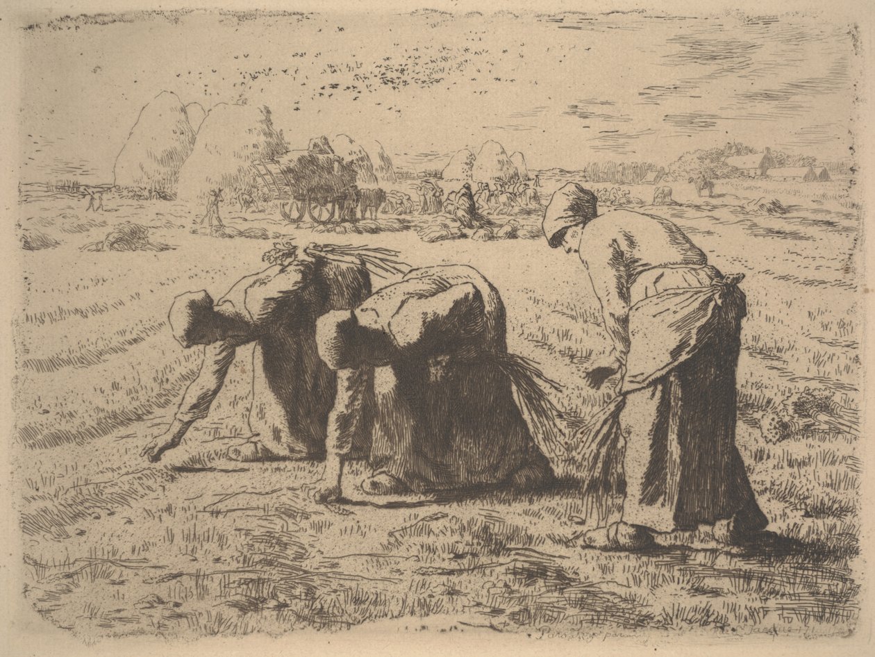 The Gleaners ، حوالي عام 1855 (حفر) بواسطة جان فرانسوا ميلت