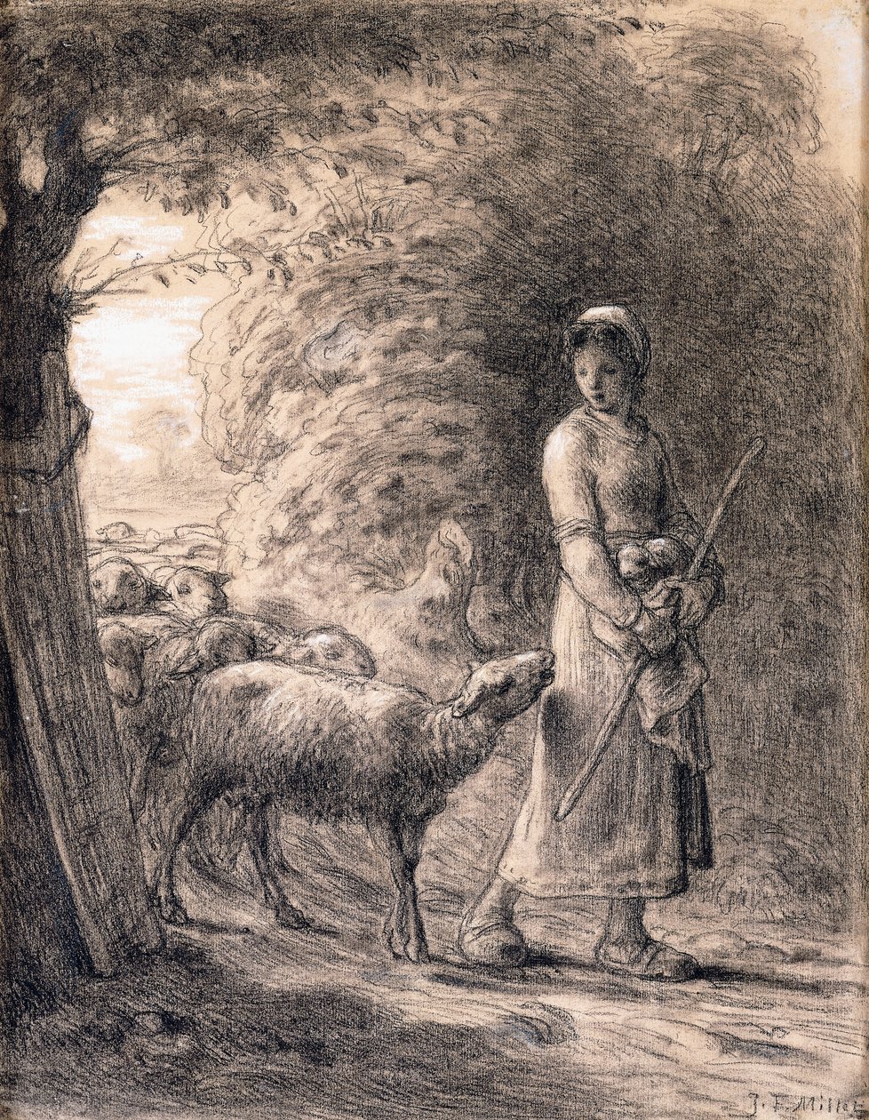 الحملان الوليد ، 1860 بواسطة جان فرانسوا ميلت