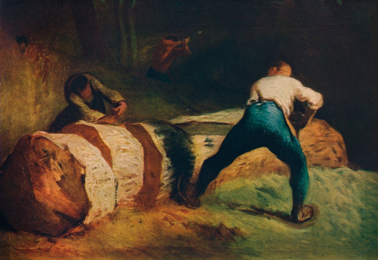 The Wood Sawyers، Les scieurs de long، c1850، 1911 بواسطة جان فرانسوا ميلت