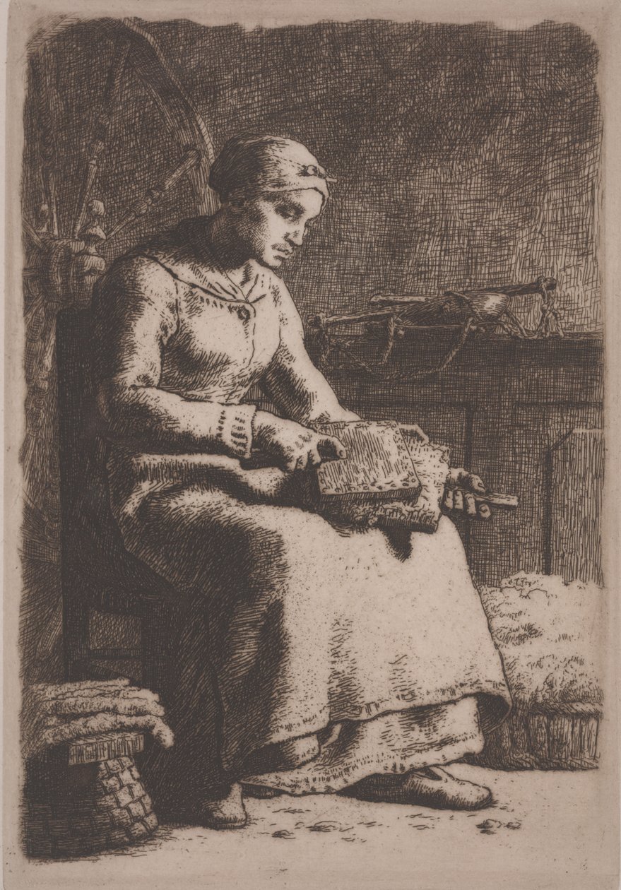 ذا وول كاردر ، حوالي 1856 (حفر) بواسطة جان فرانسوا ميلت