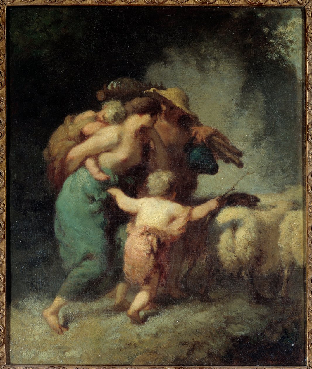 عودة القطيع. لوحة جان فرانسوا ميليت (1814-1875) بواسطة جان فرانسوا ميلت