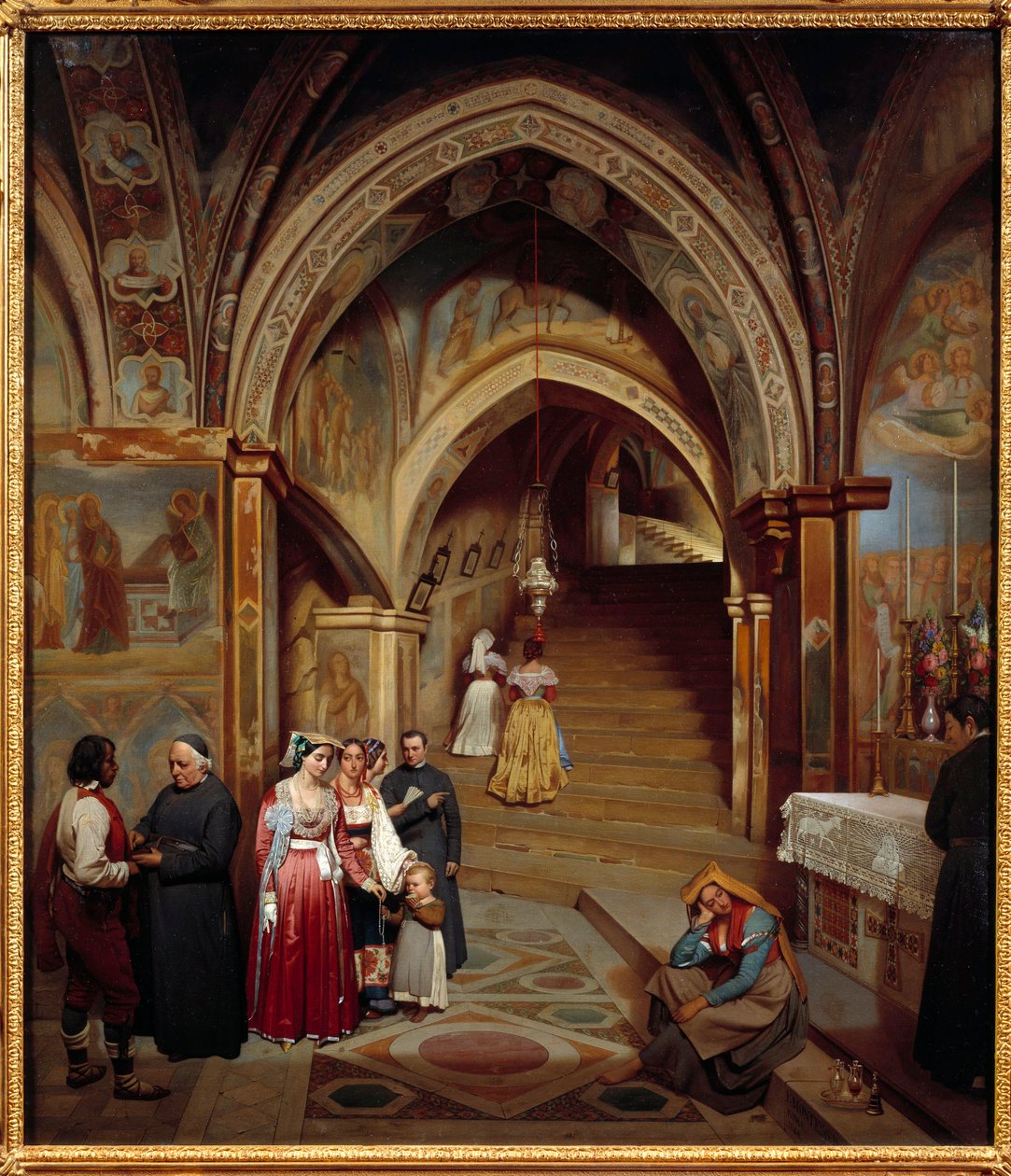 منظر لكنيسة دير البينديكتين في سان سوبياكو لوحة رسمها جان فرانسوا مونتيسوي (1804-1876) بواسطة جان فرانسوا مونتيسوي