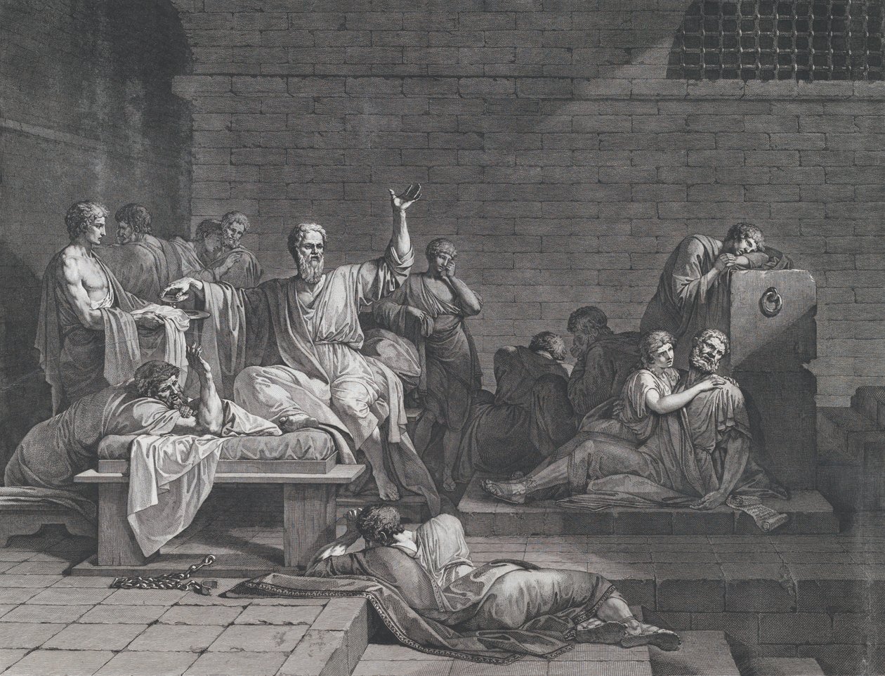 وفاة سقراط 1790. بواسطة جان فرانسوا بيير بيرون