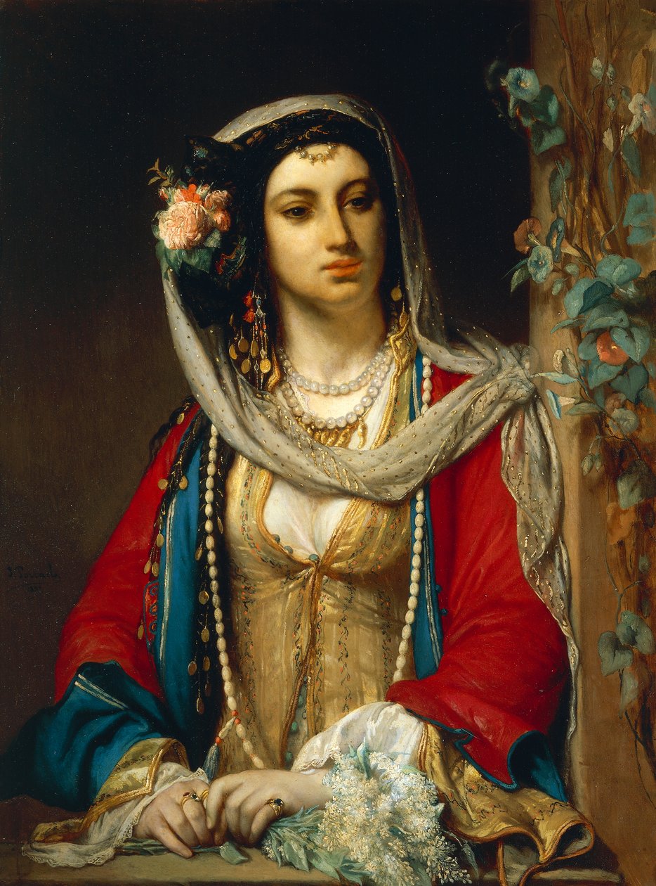 Jewish woman from Cairo (oil on canvas) بواسطة جان فرانسوا بورتيلز