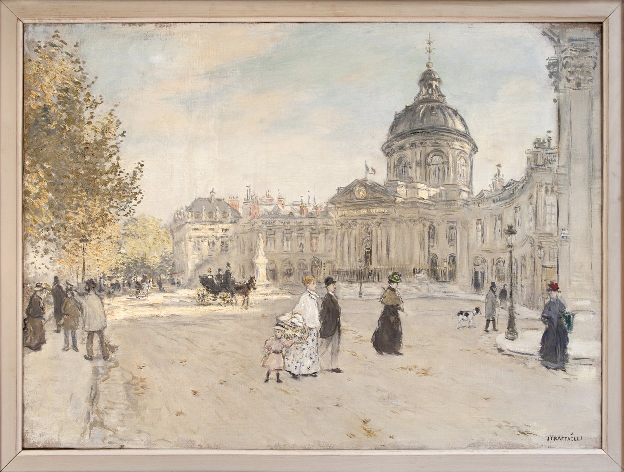 معهد فرنسا في باريس حوالي عام 1898 ، رسم جان فرانسوا رافايلي (1850-1924). تصوير ، كيم يونغتاى ، باريس ، متحف كارنافاليت. بواسطة جان فرانسوا رافايلي