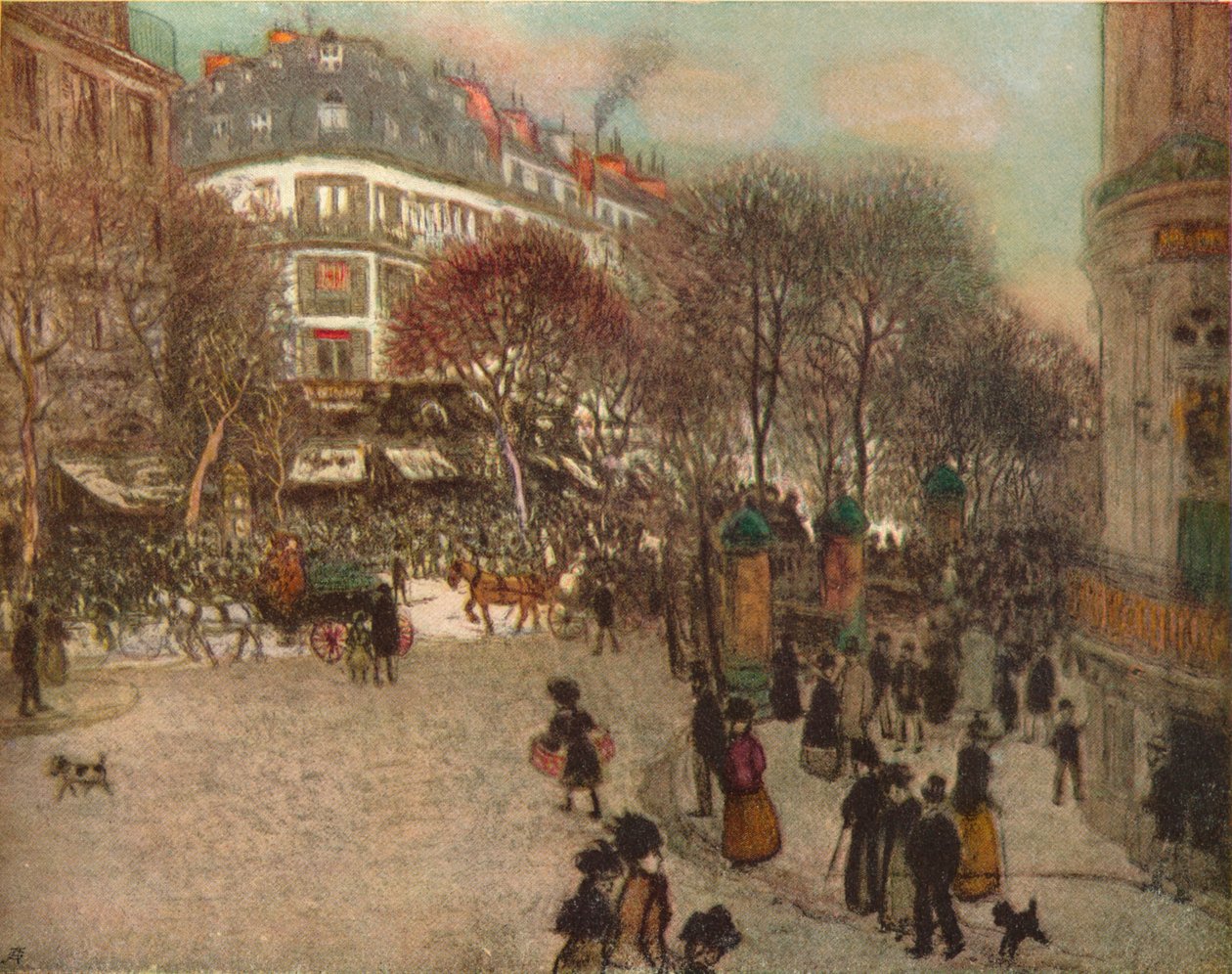 Boulevard Des Italiens ، باريس ، c1908 بواسطة جان فرانسوا رافايلي
