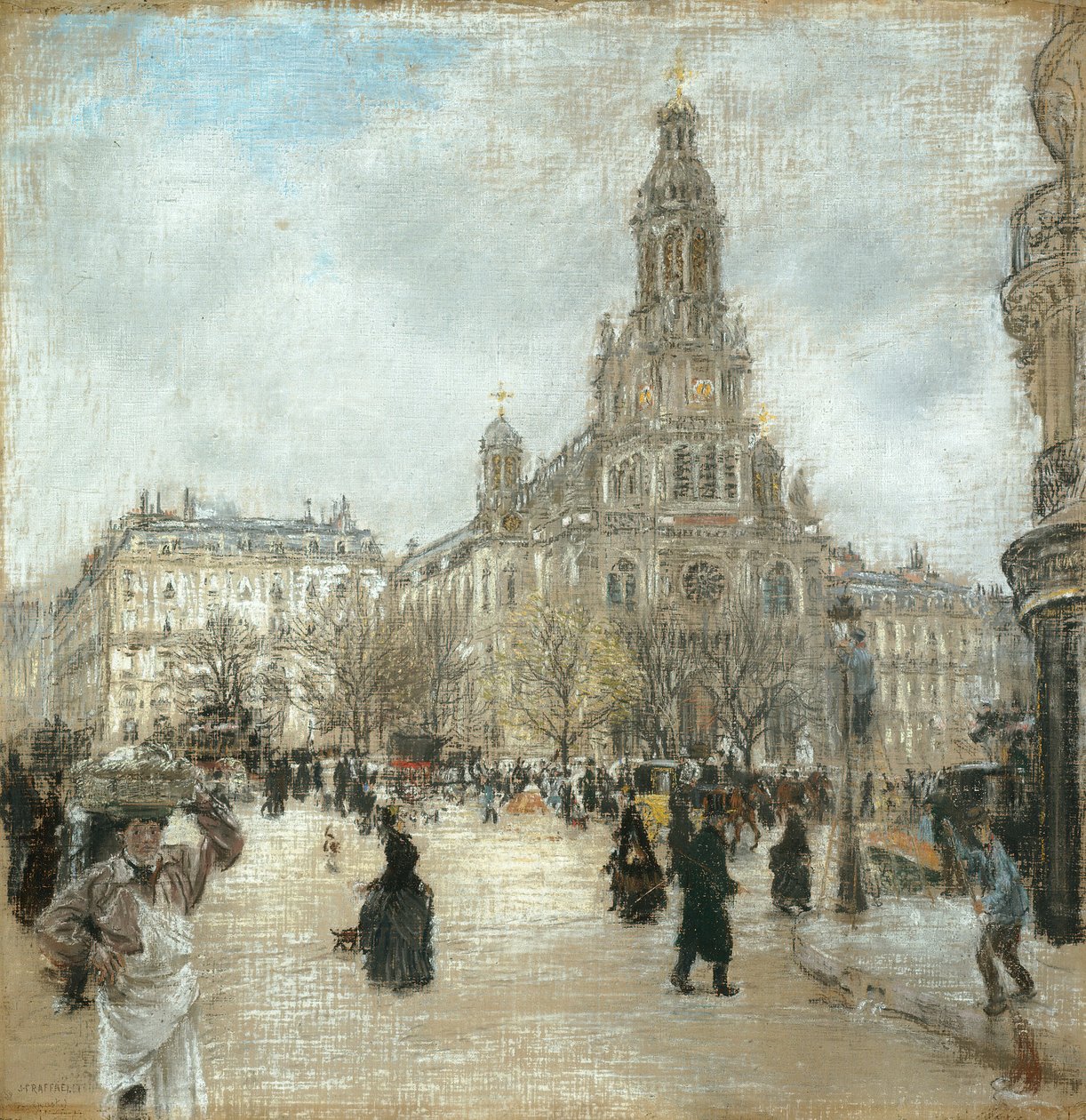 Place de la Trinité، Paris، c. 1886. بواسطة جان فرانسوا رافايلي