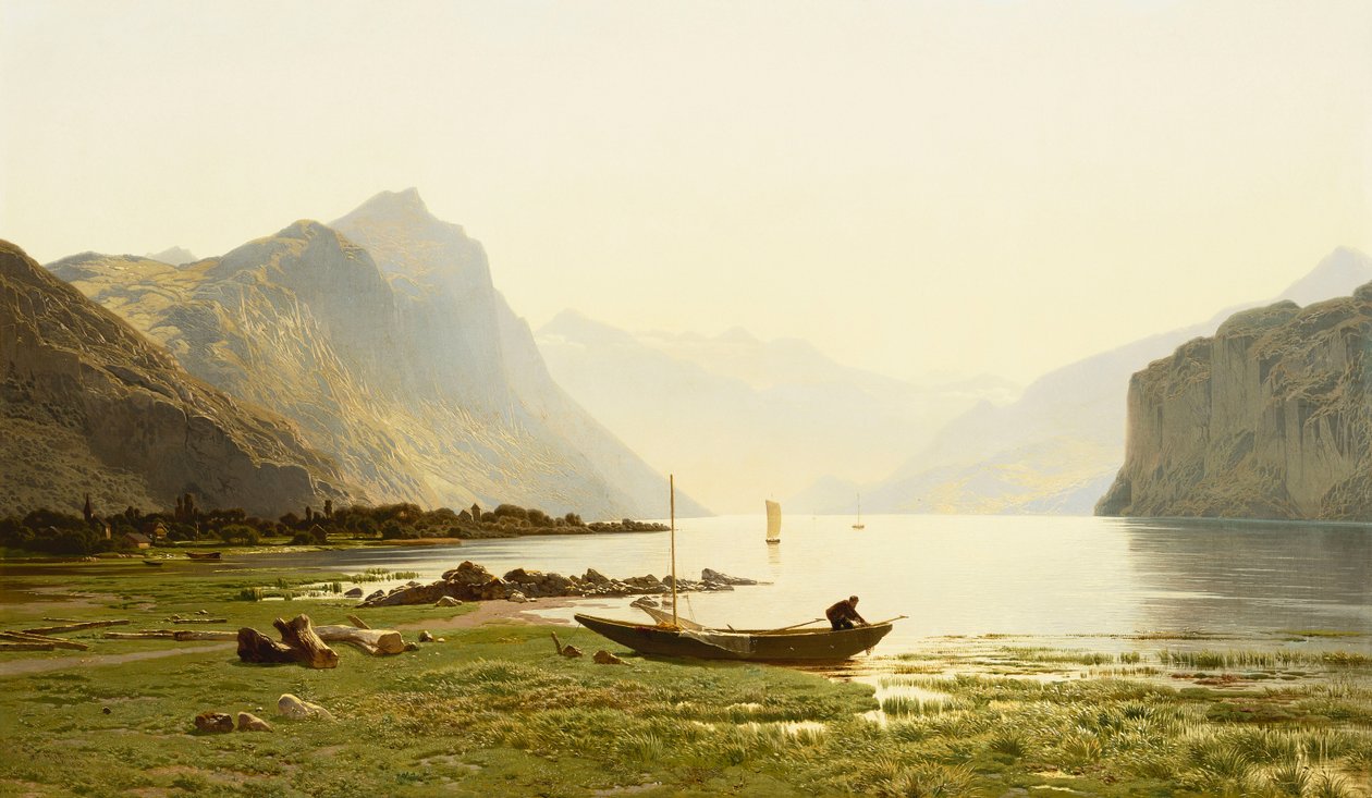 Le Lac Wallenstadt ، 1865 بواسطة جان فرانسوا كزافييه روفياين