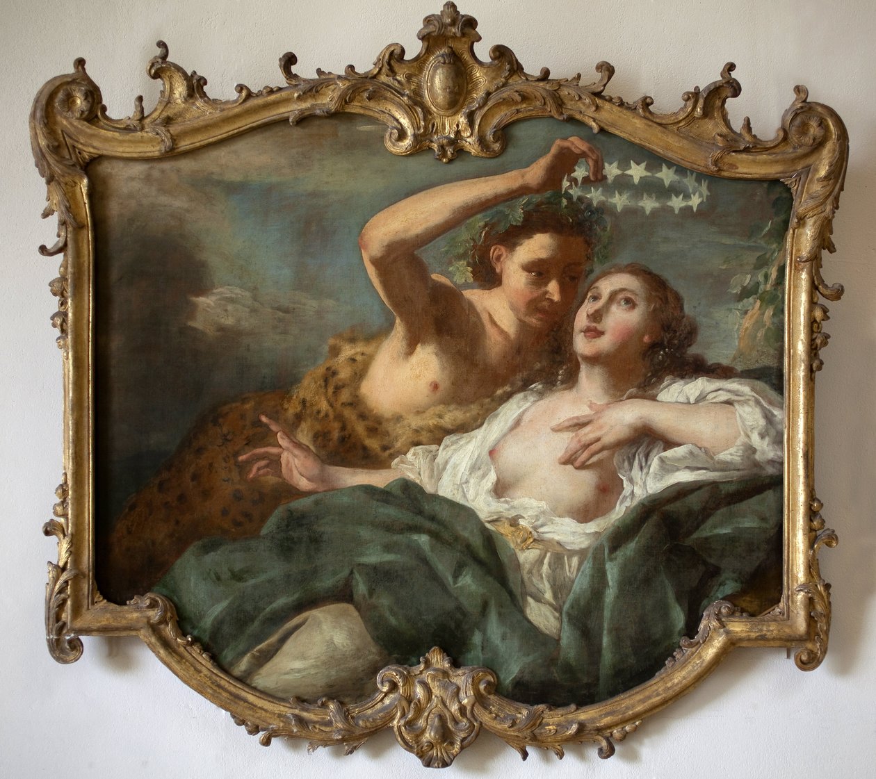 باخوس وآريان. رسم جان فرانسوا دي تروي (1679-1752). زيت على قماش بواسطة جان فرانسوا دي تروي