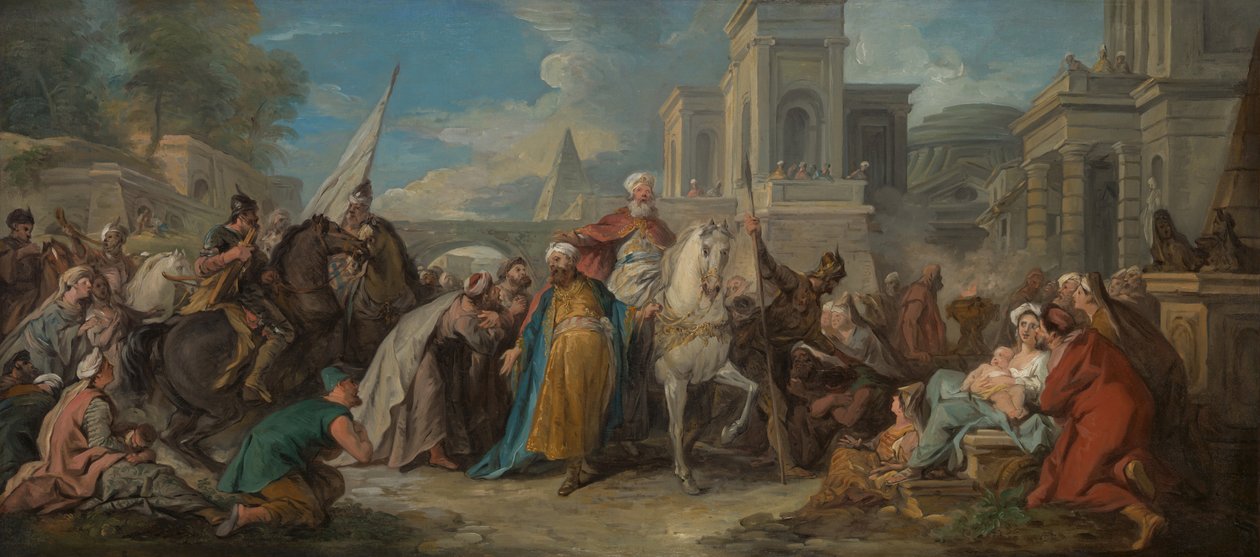 انتصار مردخاي حوالي عام 1736 (زيت على قماش) بواسطة جان فرانسوا دي تروي