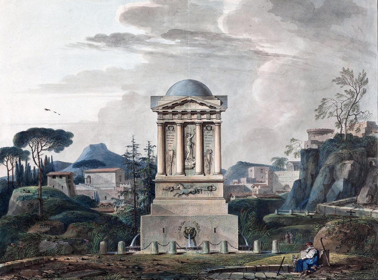 تصميم النافورة في بولتافا 1807 بواسطة جان فرانسوا توماس دي تومون