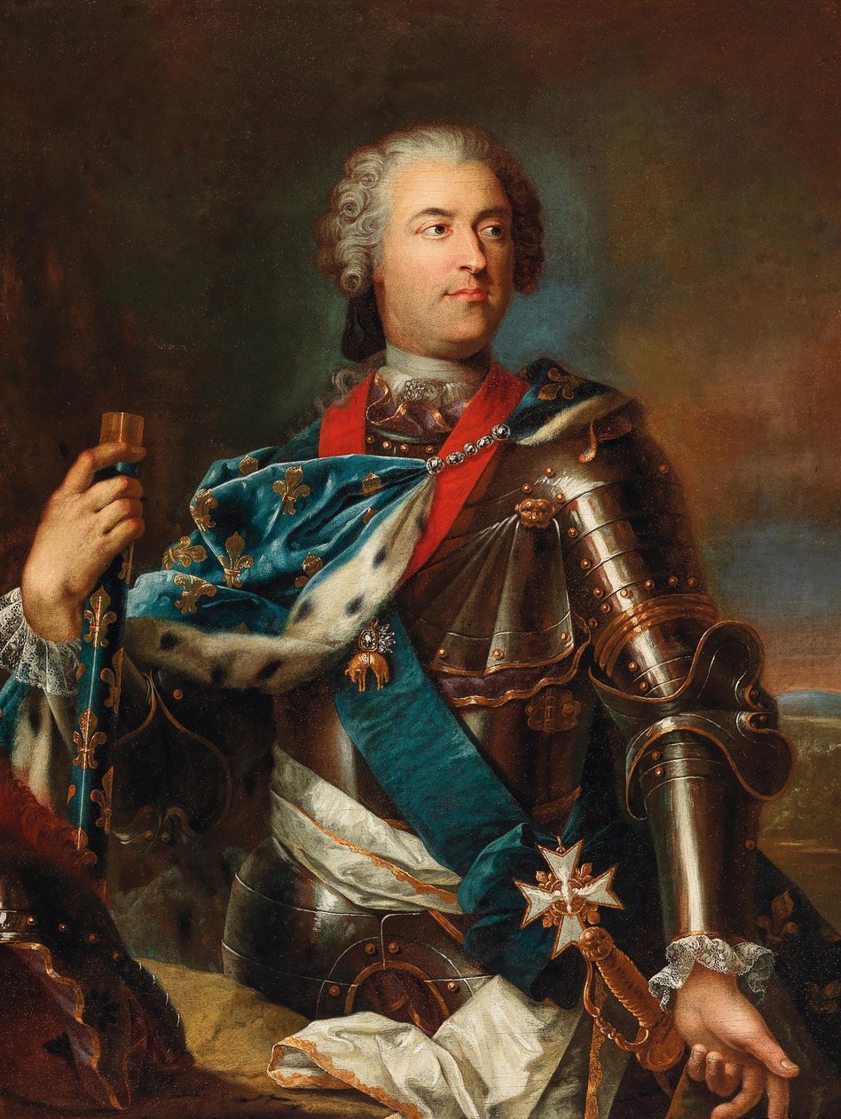 صورة لملك فرنسا لويس الخامس عشر 1710-1774. بواسطة جان جاسبارد هيلمان