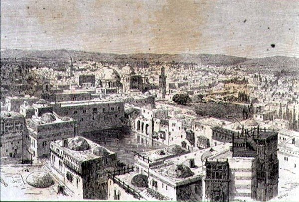 القدس في ستينيات القرن التاسع عشر (نقش) بواسطة جان جورج (بعد) Huyot