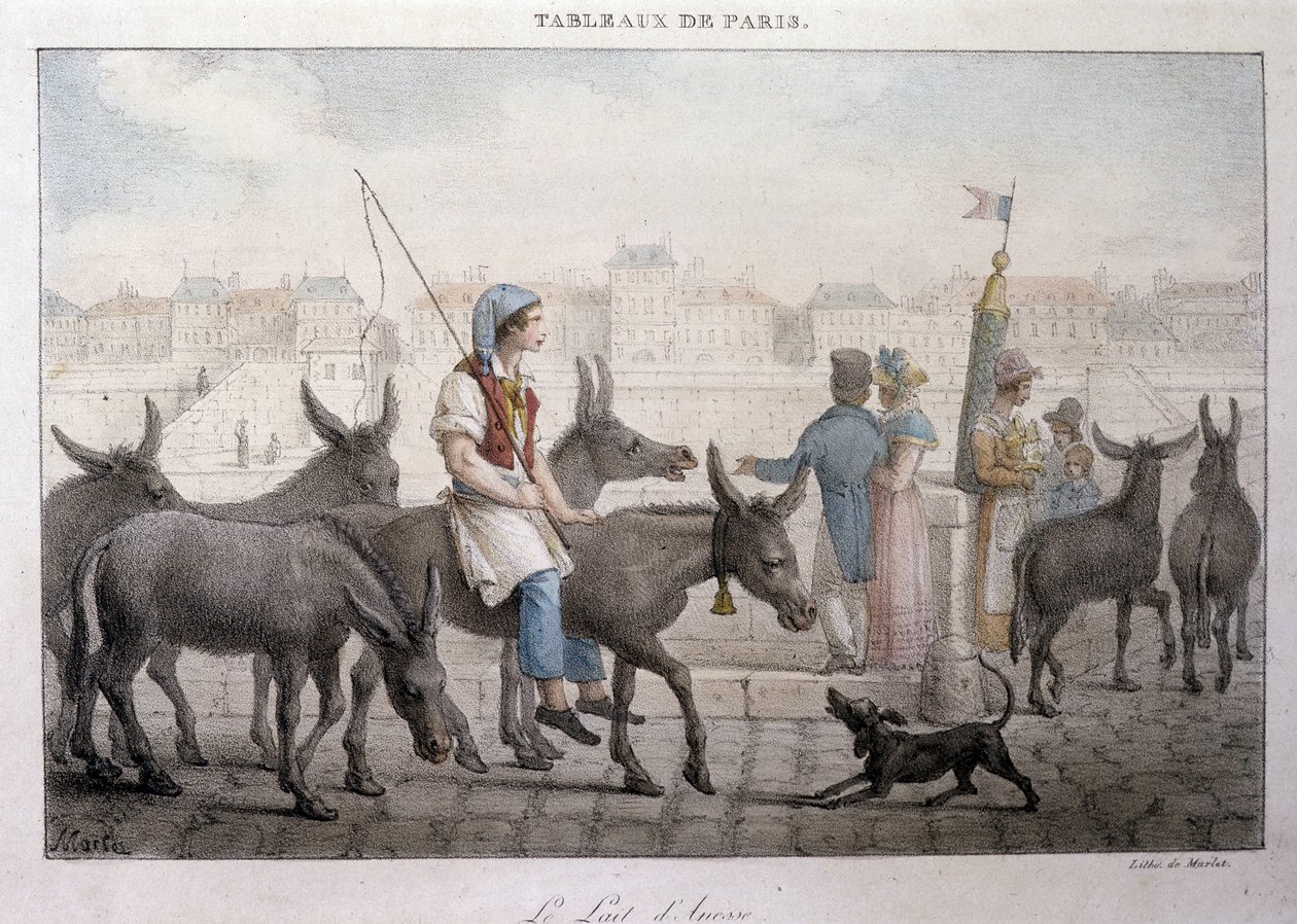 Ancien profession de rue in Paris: merchant de lait d