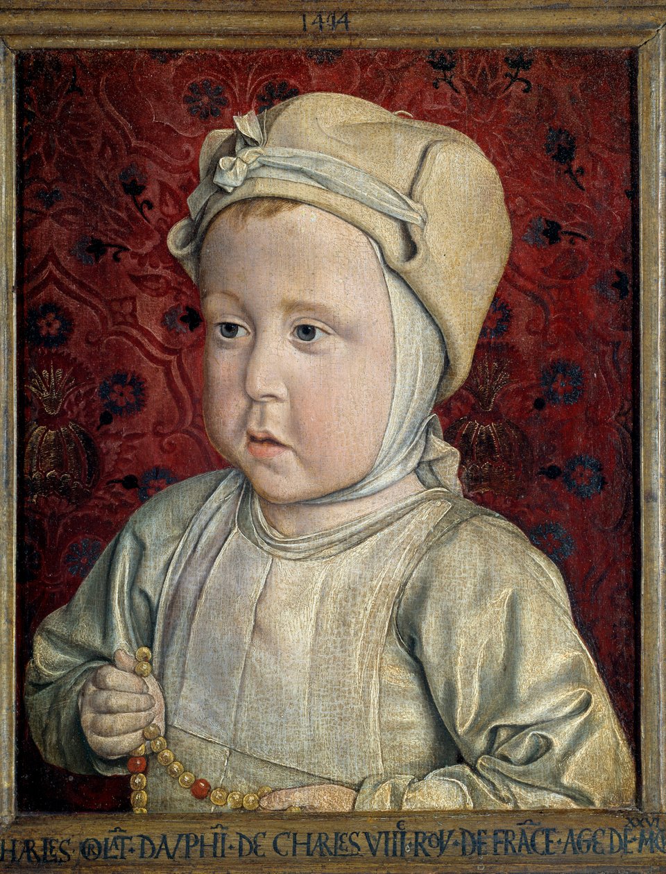 صورة للدلافين تشارلز أورلان (1492-1495) ابن تشارلز الثامن (1470-1498) وآن من بريتاني لوحة لجين هاي (1450-1505) تسمى سيد مولان 1494. صن. 0،28 × 0،23 م باريس. متحف اللوفر - صورة لدوفين تشارلز أورلان (14 بواسطة جان هاي