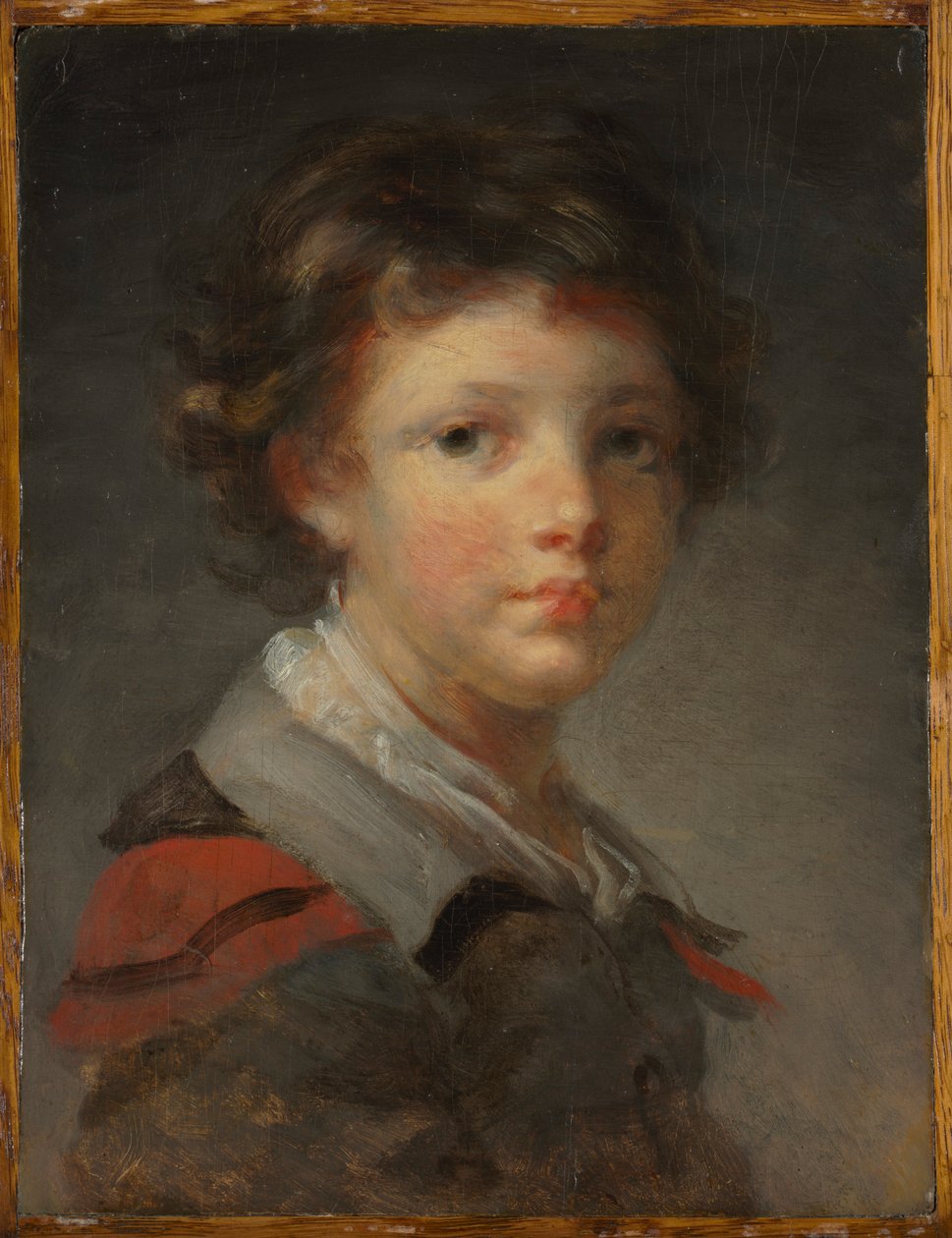 صبي في عباءة مبطنة باللون الأحمر ، 1780s. بواسطة جان هونوري فراجونارد