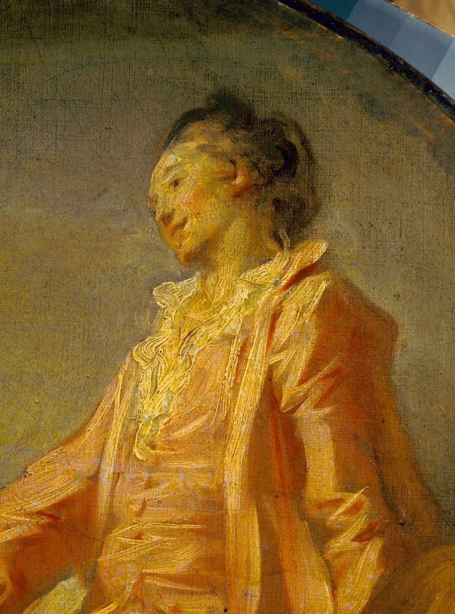 Detail of “” The beginning of the model”” A young shy model dared to be. Painting by Jean Honore Fragonard (1732-1806). Paris. Jacquemart Andre Museum بواسطة جان هونوري فراجونارد